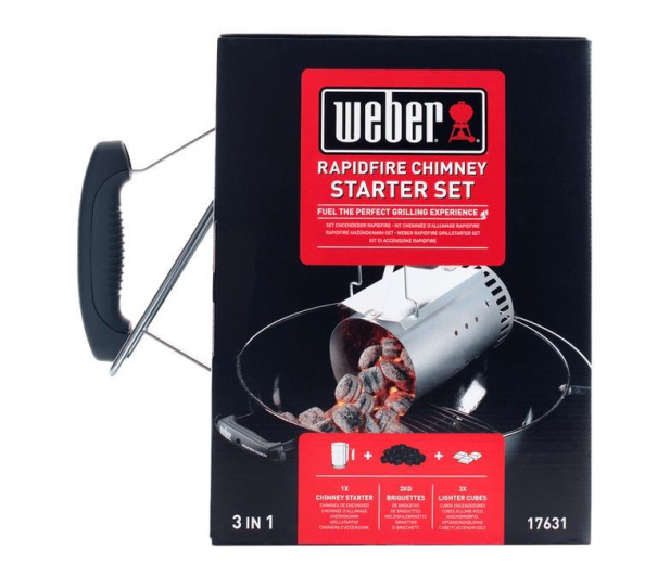 Weber Grill ogrodowy zestaw do rozpalania komin brykiet 2kg 6 szt rozpałki - 1038818 - zdjęcie 2